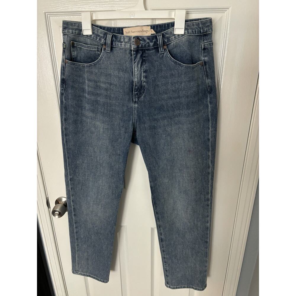 Soft Surroundings High Rise Bootcut Light Wash Jeans Size 14